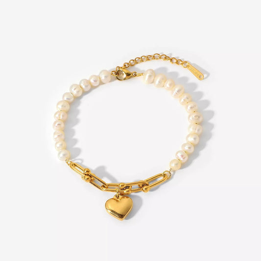Pearls Heart Bracelet